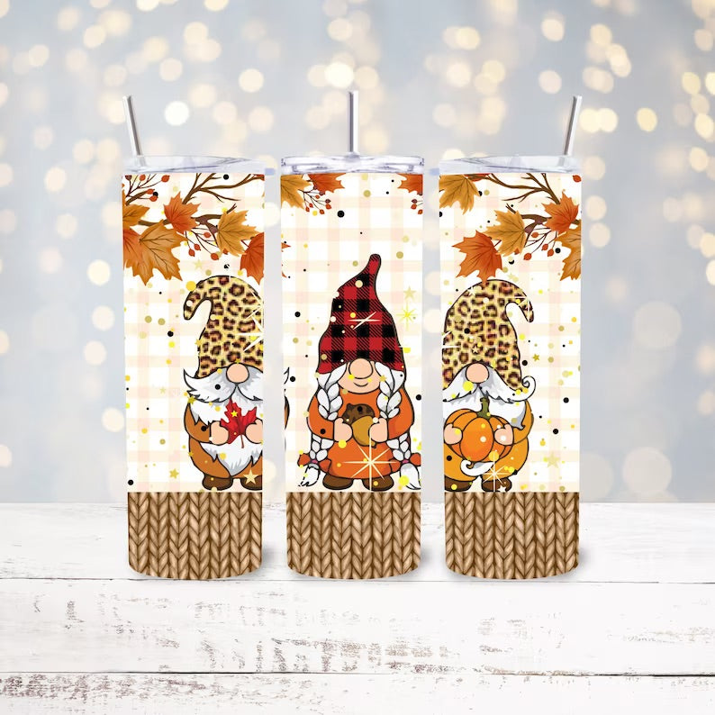 Fall gnomes 20oz tumbler