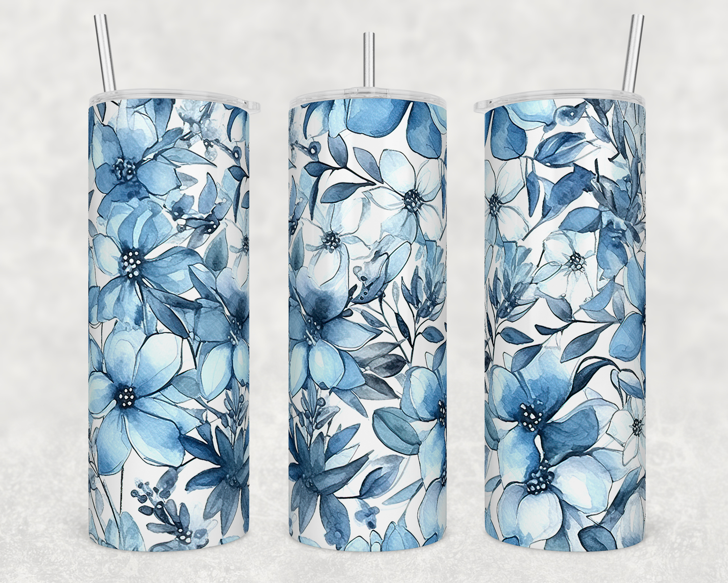 Blue Flower tumbler